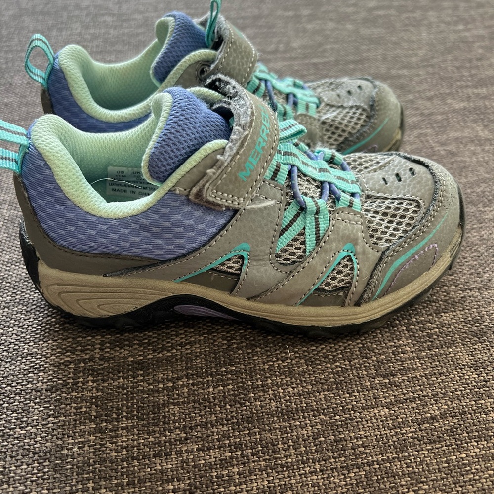 Merrell Kids' Gray and Teal Sneakers